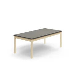 Pöytä DECIBEL 1600x800x590 mm, ääntä vaimentava linoleumi, koivu/tummanharmaa