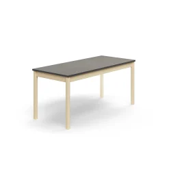 Pöytä DECIBEL 1600x700x720 mm, ääntä vaimentava linoleumi, koivu/tummanharmaa