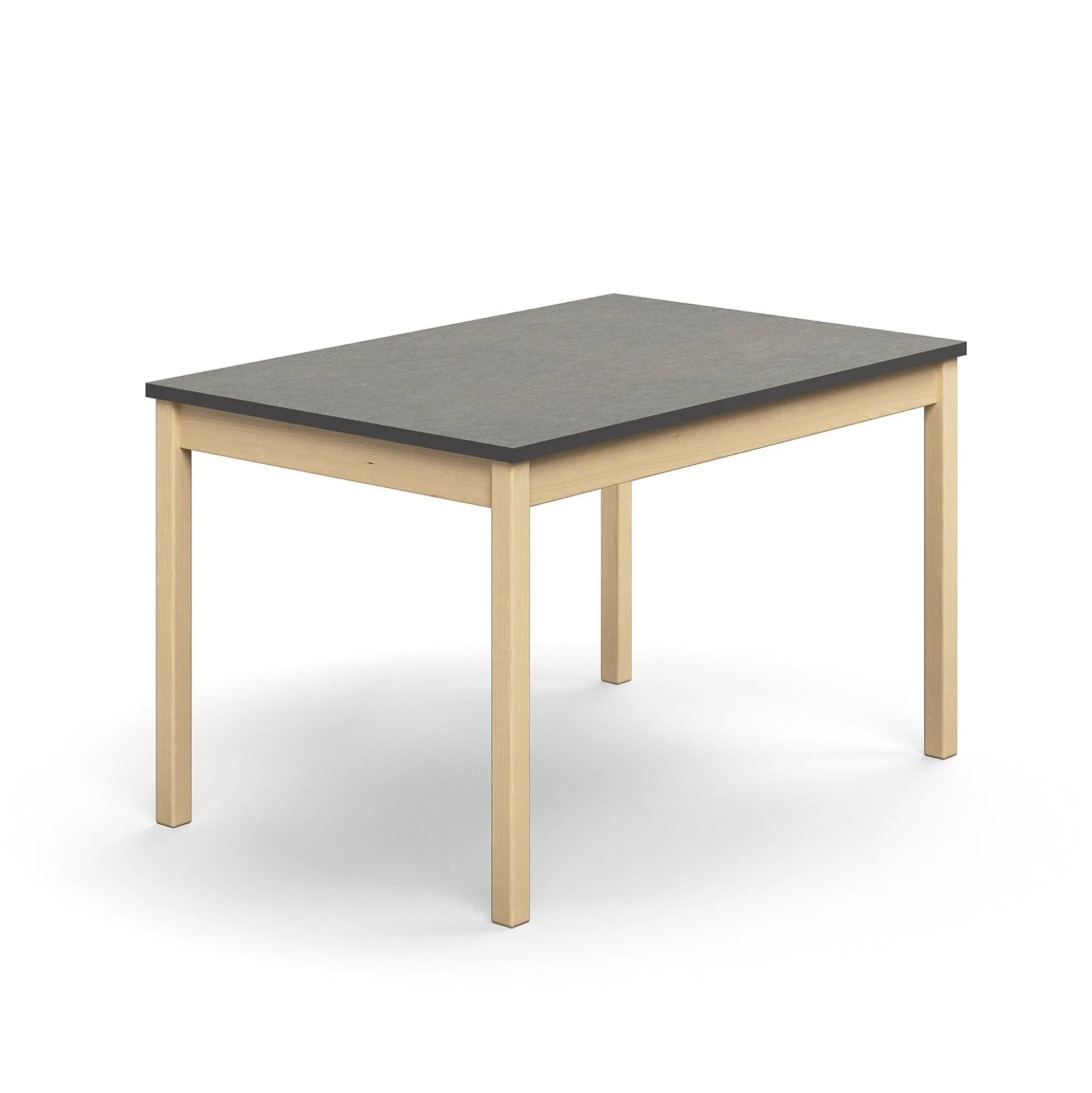 Pöytä DECIBEL 1200x800x720 mm, tummanharmaa linoleumi, koivu