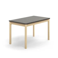 Pöytä DECIBEL 1200x700x720 mm, tummanharmaa linoleumi, koivu