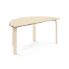 Pöytä ELTON Puoliympyrä, 1200x600x530 mm, beige linoleumi, koivu