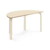 Pöytä ELTON Puoliympyrä, 1200x600x590 mm, beige linoleumi, koivu