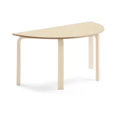 Pöytä ELTON Puoliympyrä, 1200x600x590 mm, beige linoleumi, koivu