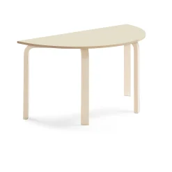 Pöytä ELTON Puoliympyrä, 1200x600x640 mm, koivulaminaatti, koivu