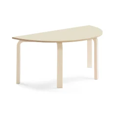 Pöytä ELTON Puoliympyrä, 1200x600x530 mm, koivulaminaatti, koivu