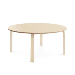 Pöytä ELTON Ø 1200x530 mm, beige linoleumi, koivu