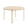 Pöytä ELTON Ø 1200x640 mm, beige linoleumi, koivu
