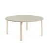 Pöytä ELTON Ø 1200x530 mm, harmaa linoleumi, koivu