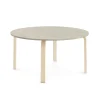 Pöytä ELTON Ø 1200x590 mm, harmaa linoleumi, koivu