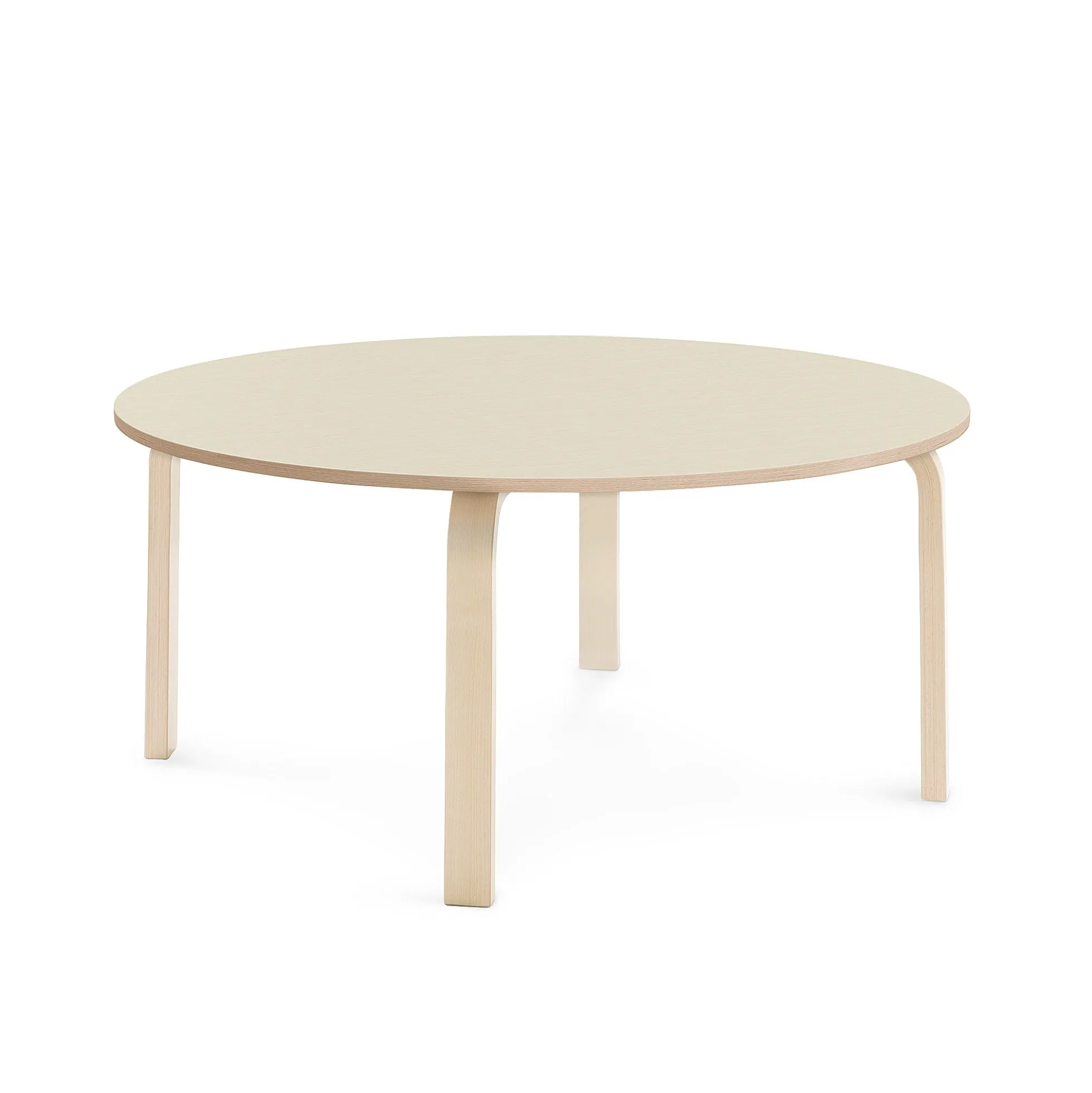 Pöytä ELTON Ø 1200x530 mm, koivulaminaatti, koivu