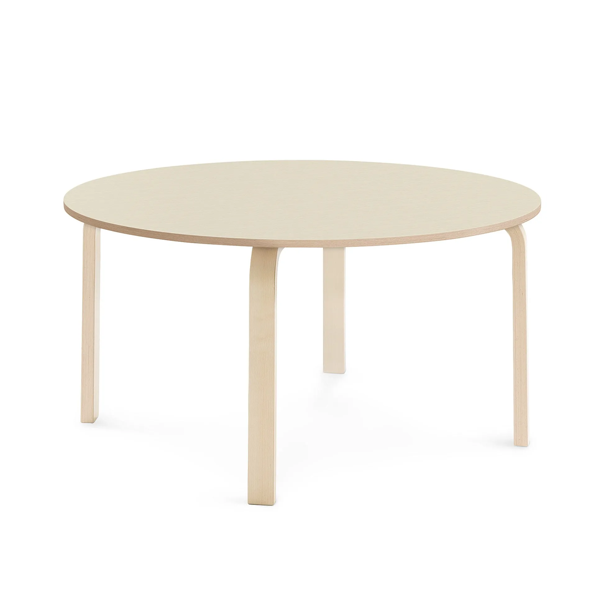 Pöytä ELTON Ø 1200x590 mm, koivulaminaatti, koivu