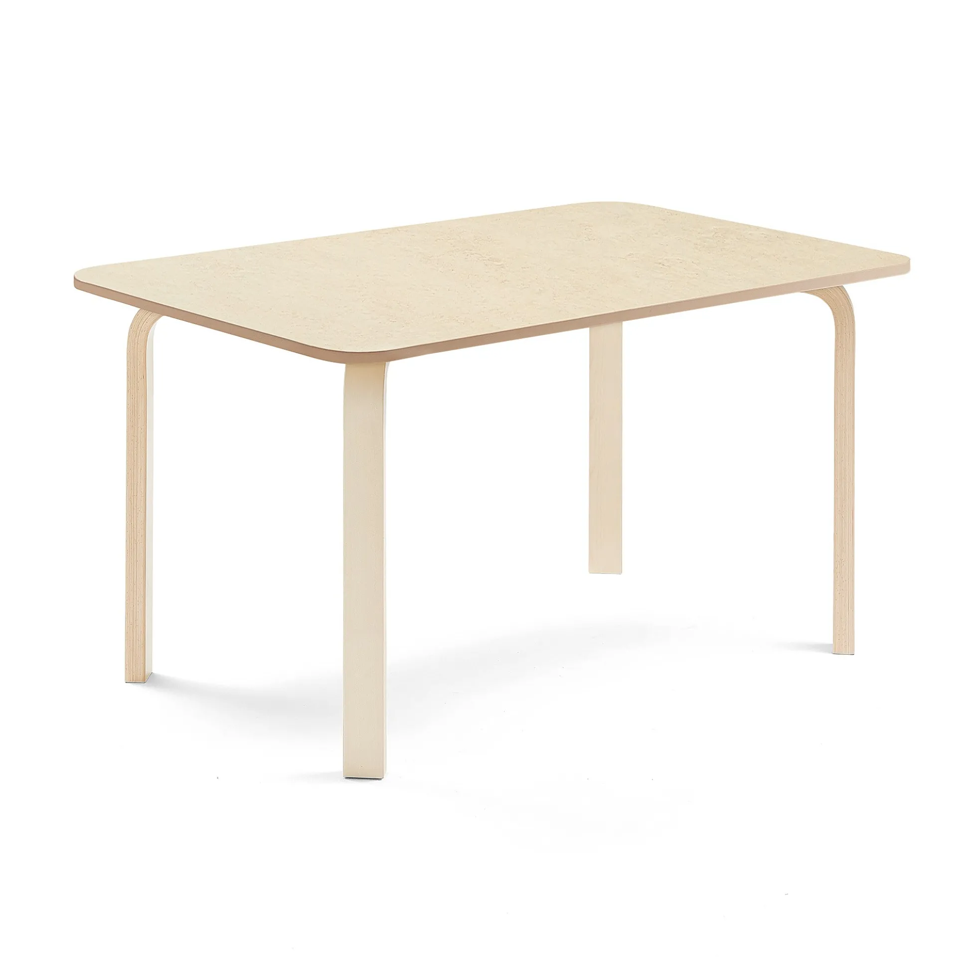 Pöytä ELTON 1200x800x640 mm, beige linoleumi, koivu