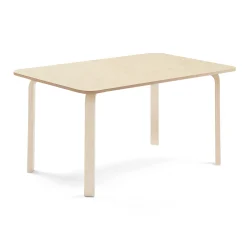 Pöytä ELTON 1400x800x640 mm, beige linoleumi, koivu
