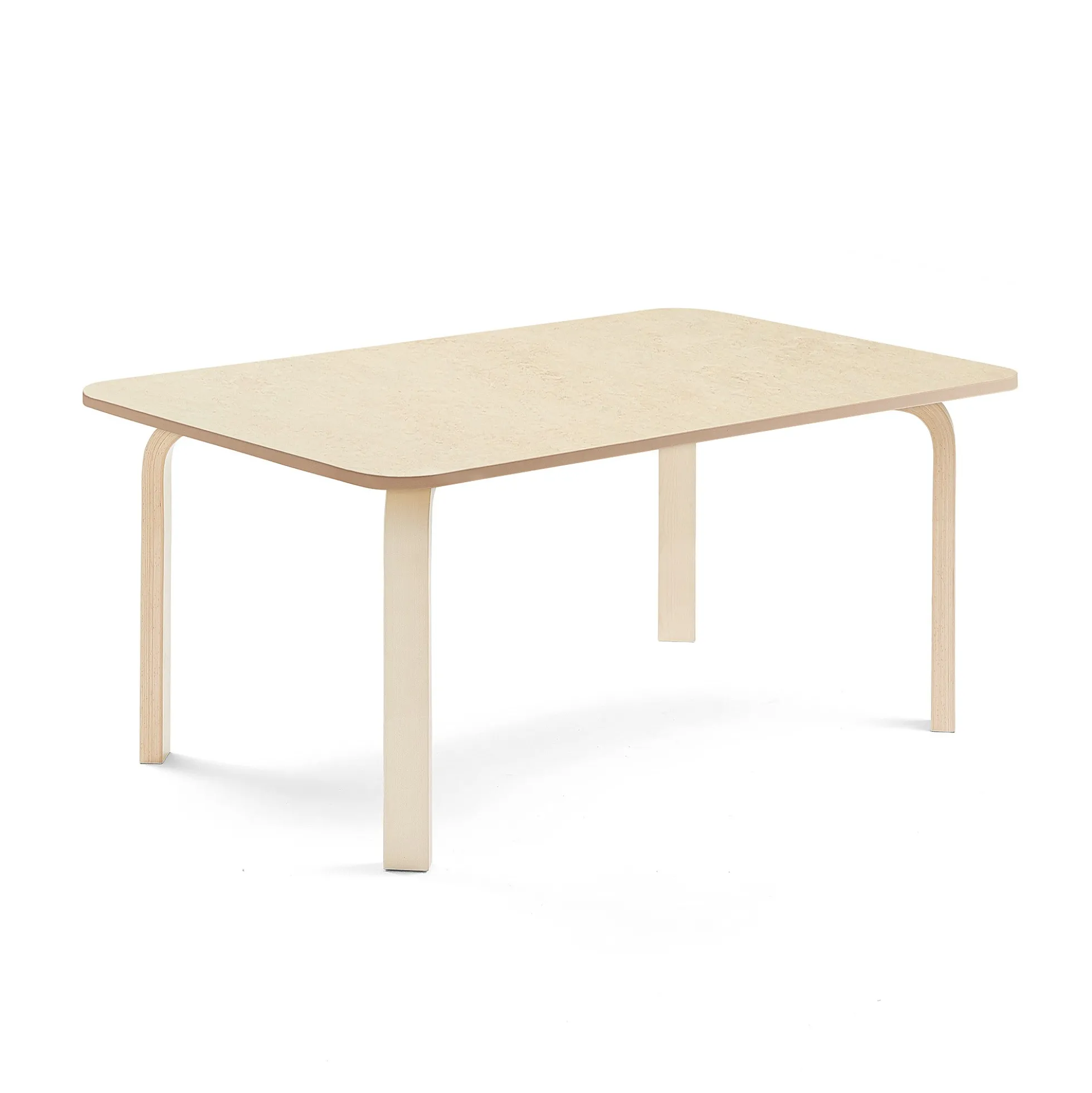 Pöytä ELTON 1200x800x530 mm, beige linoleumi, koivu