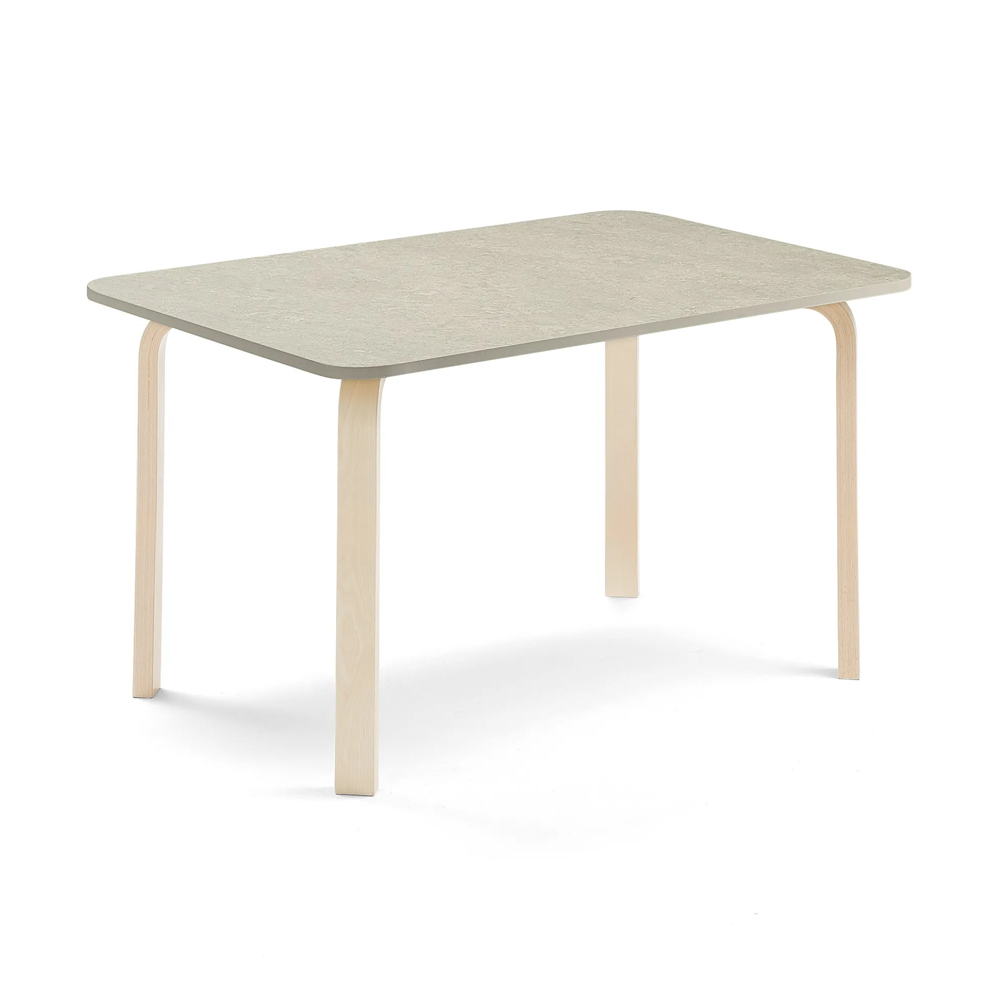 Pöytä ELTON 1200x600x640 mm, harmaa linoleumi, koivu