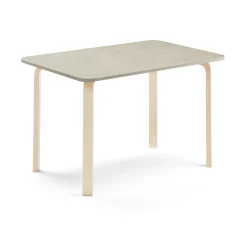 Pöytä ELTON 1200x600x710 mm, harmaa linoleumi, koivu