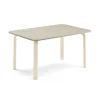 Pöytä ELTON 1200x600x590 mm, harmaa linoleumi, koivu
