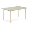Pöytä ELTON 1400x800x640 mm, harmaa linoleumi, koivu