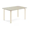 Pöytä ELTON 1200x800x640 mm, harmaa linoleumi, koivu