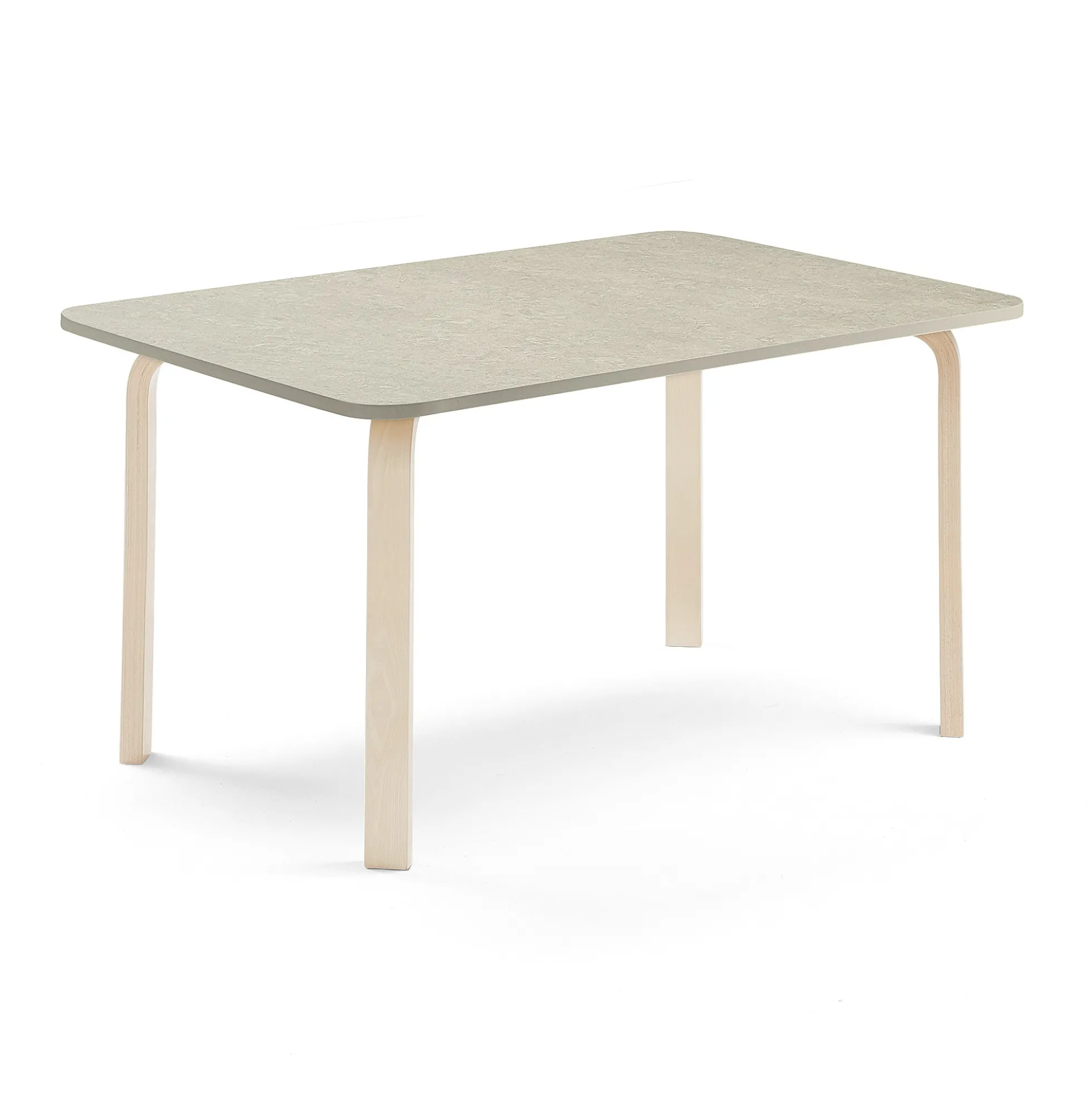 Pöytä ELTON 1400x700x640 mm, harmaa linoleumi, koivu