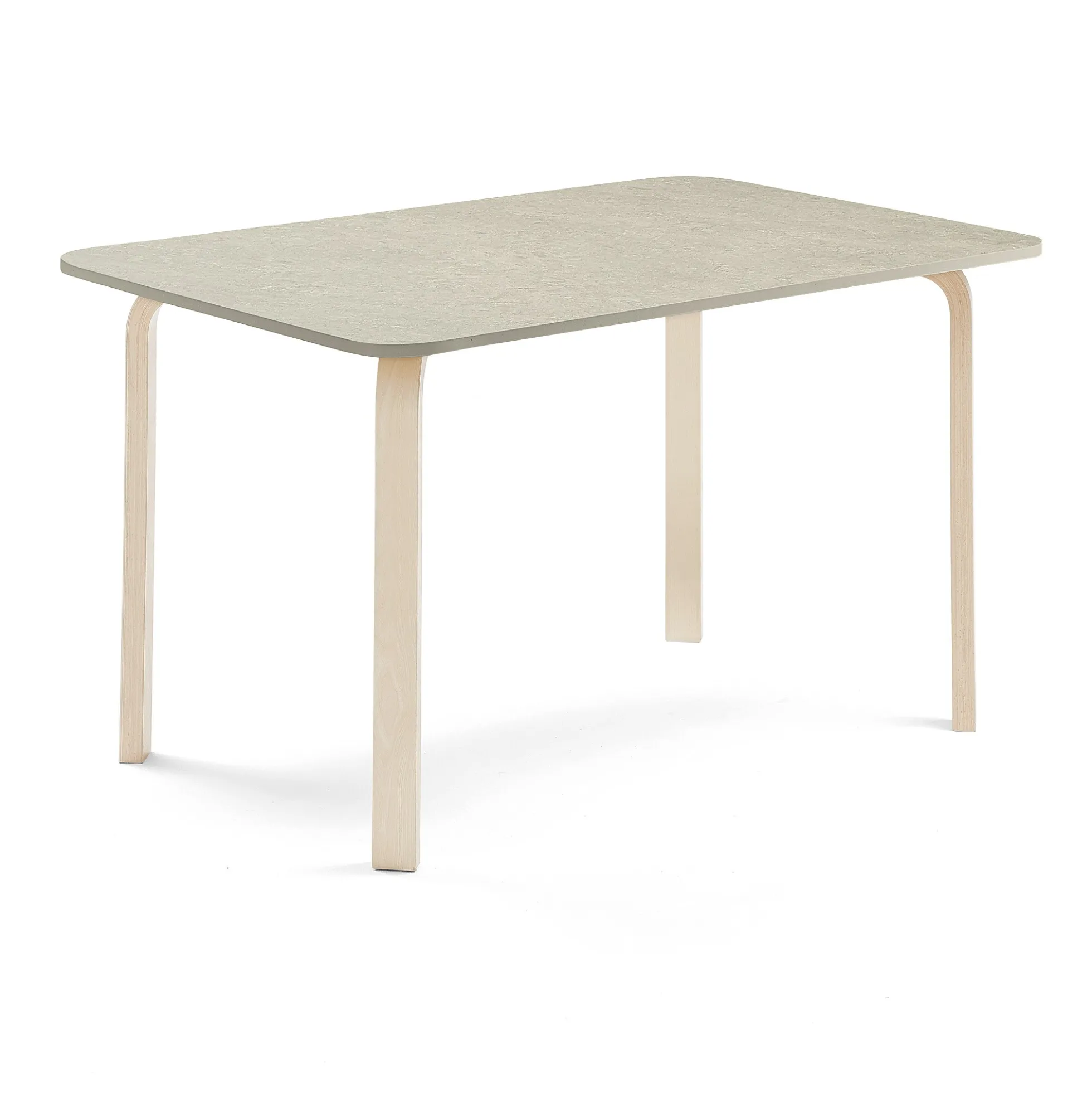 Pöytä ELTON 1400x800x710 mm, harmaa linoleumi, koivu
