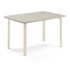 Pöytä ELTON 1400x700x710 mm, harmaa linoleumi, koivu