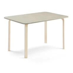 Pöytä ELTON 1400x700x710 mm, harmaa linoleumi, koivu