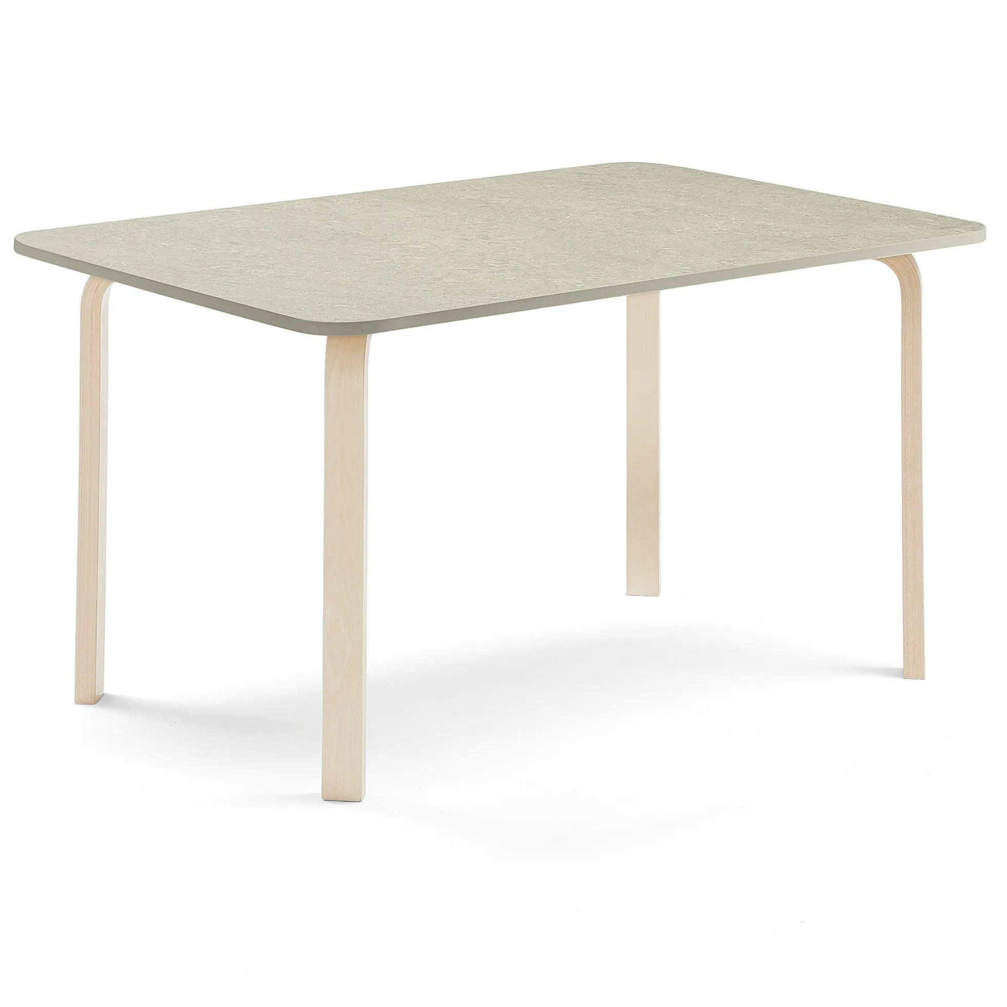 Pöytä ELTON 1800x700x710 mm, harmaa linoleumi, koivu