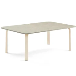 Pöytä ELTON 1800x800x530 mm, harmaa linoleumi, koivu
