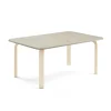 Pöytä ELTON 1200x800x530 mm, harmaa linoleumi, koivu