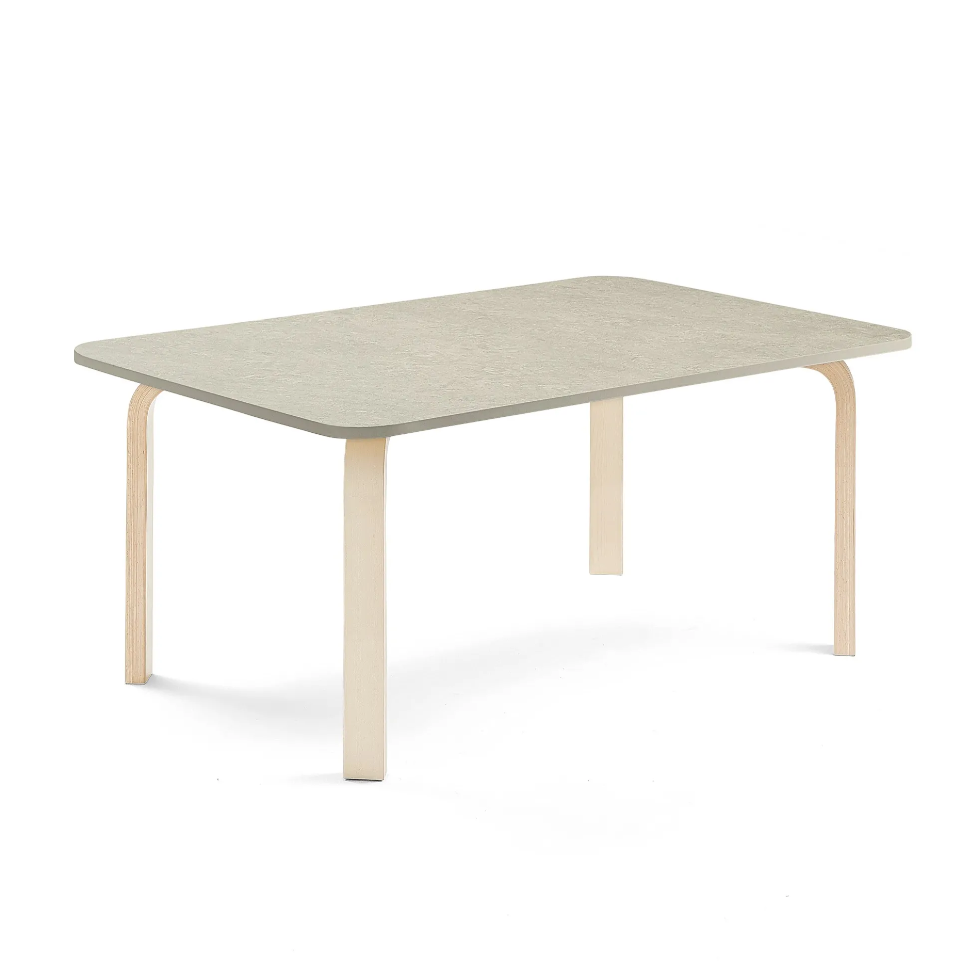 Pöytä ELTON 1200x800x530 mm, harmaa linoleumi, koivu