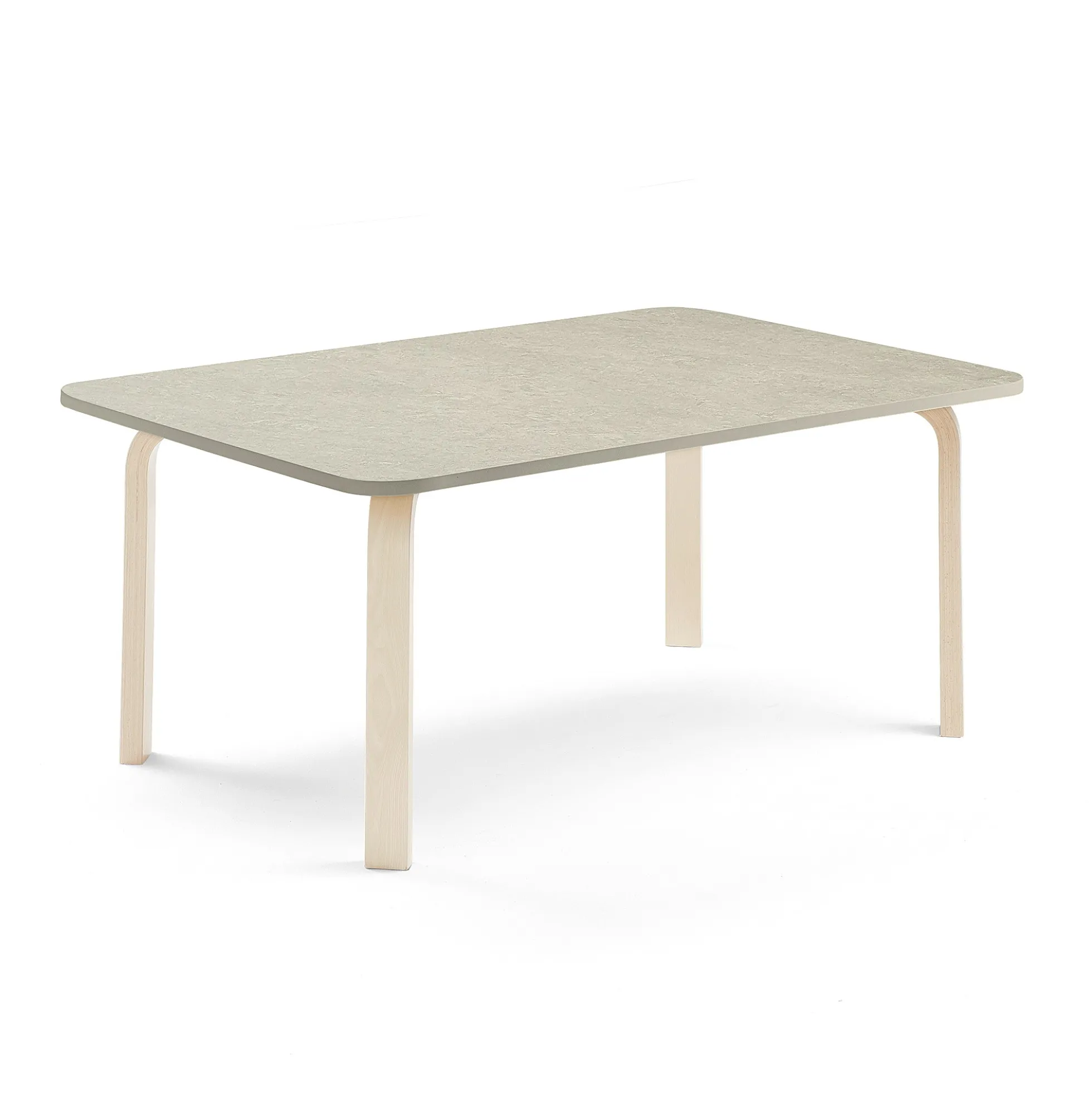 Pöytä ELTON 1400x700x530 mm, harmaa linoleumi, koivu