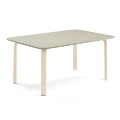 Pöytä ELTON 1400x800x590 mm, harmaa linoleumi, koivu