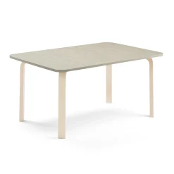 Pöytä ELTON 1400x700x590 mm, harmaa linoleumi, koivu