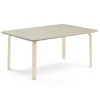 Pöytä ELTON 1800x700x590 mm, harmaa linoleumi, koivu