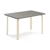 Pöytä ELTON 1200x600x640 mm, tummanharmaa linoleumi, koivu