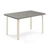 Pöytä ELTON 1200x700x640 mm, tummanharmaa linoleumi, koivu