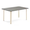 Pöytä ELTON 1400x800x640 mm, tummanharmaa linoleumi, koivu
