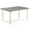 Pöytä ELTON 1800x700x640 mm, tummanharmaa linoleumi, koivu