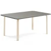 Pöytä ELTON 1800x800x640 mm, tummanharmaa linoleumi, koivu