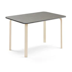 Pöytä ELTON 1200x700x710 mm, tummanharmaa linoleumi, koivu
