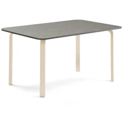 Pöytä ELTON 1800x800x710 mm, tummanharmaa linoleumi, koivu
