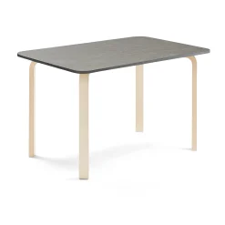 Pöytä ELTON 1200x800x710 mm, tummanharmaa linoleumi, koivu