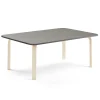 Pöytä ELTON 1800x700x530 mm, tummanharmaa linoleumi, koivu