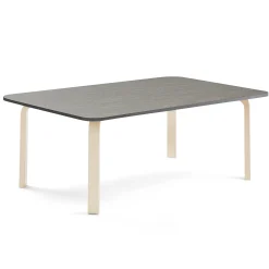 Pöytä ELTON 1800x800x530 mm, tummanharmaa linoleumi, koivu