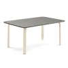 Pöytä ELTON 1400x800x590 mm, tummanharmaa linoleumi, koivu