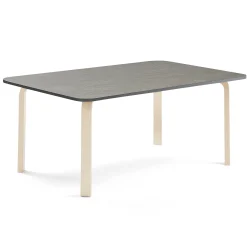 Pöytä ELTON 1800x800x590 mm, tummanharmaa linoleumi, koivu