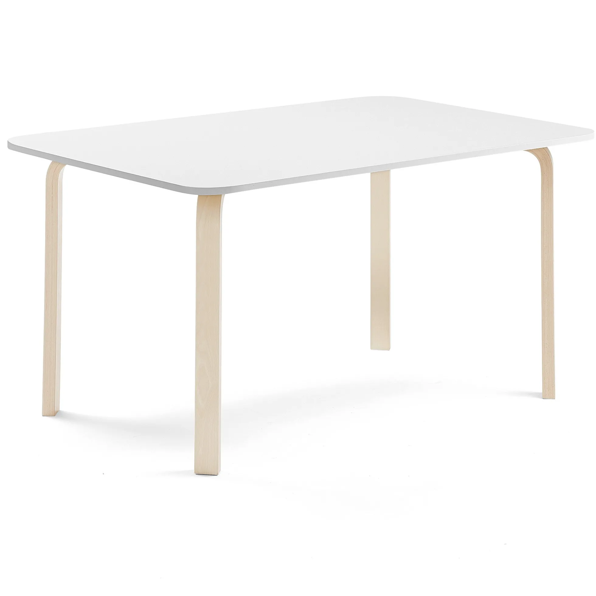 Pöytä ELTON 1800x800x710 mm, valkoinen laminaatti, koivu