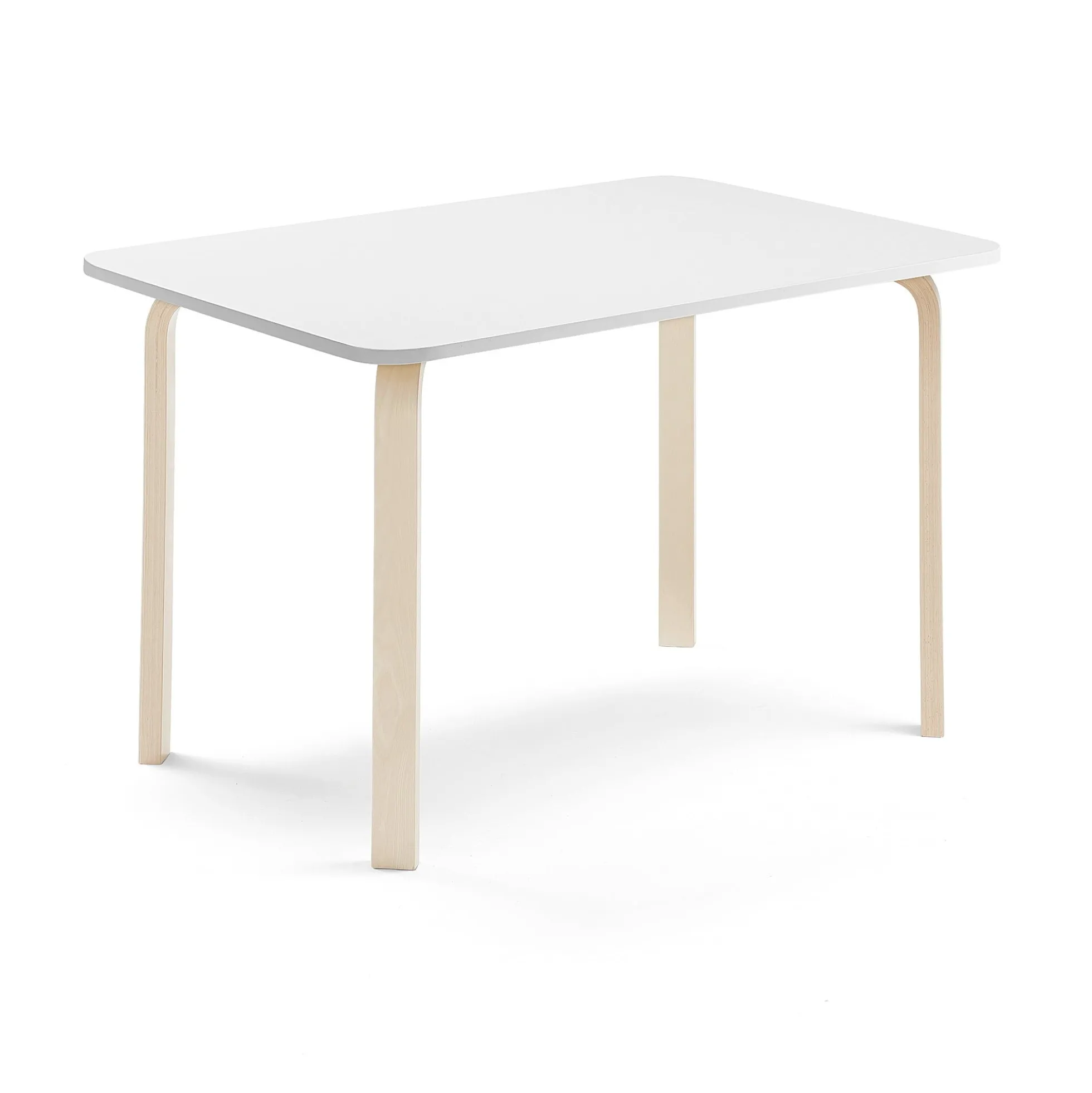 Pöytä ELTON 1200x700x710 mm, valkoinen laminaatti, koivu