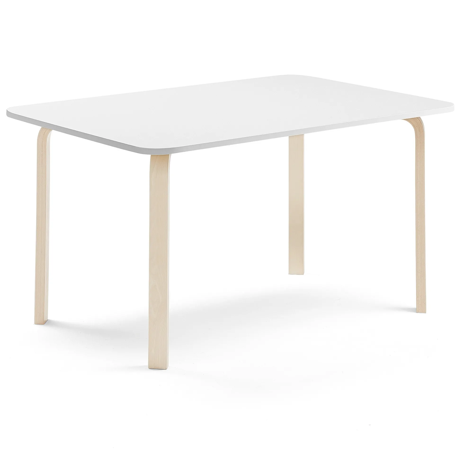 Pöytä ELTON 1800x700x710 mm, valkoinen laminaatti, koivu
